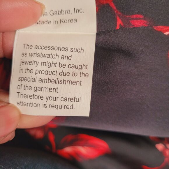 Olivine Gabbro Coat Womens 6 Black Alpaca Embellished Mid Length Rabbit Fur Trim - Picture 16 of 16